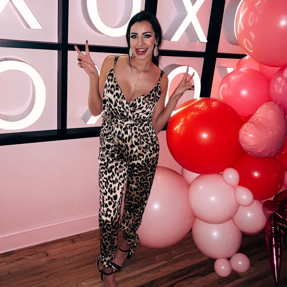 Leopard print jumpsuit